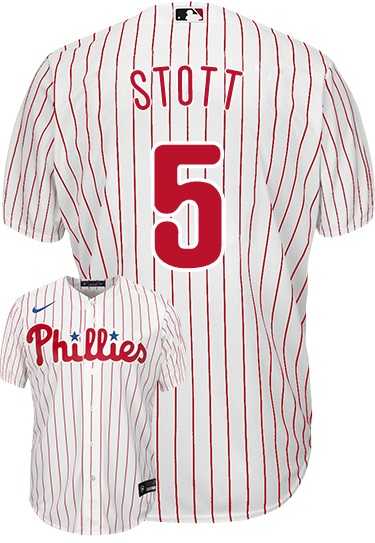 Mens Philadelphia Phillies #5 Bryson Stott White Cool Base Stitched Jersey Dzhi->philadelphia phillies->MLB Jersey